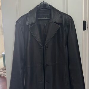 Women’s AM Studio Black Leather Jacket size XL. Good condition.